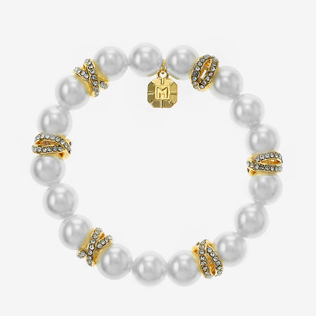Monet Jewelry Womens Simulated Pearl Stretch Bracelet In Multi