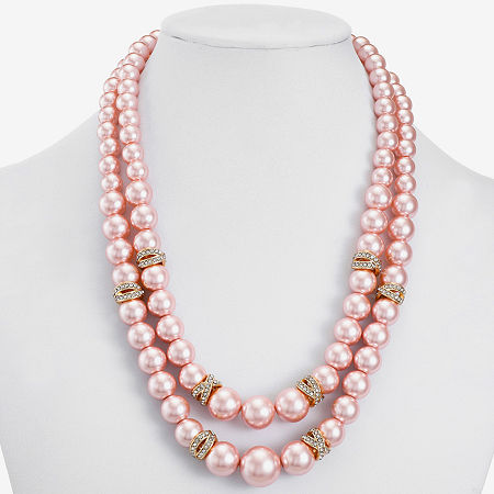 Monet Jewelry Simulated Pearl 20 Inch Strand Necklace, One Size, Pink