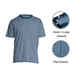 Arizona Mens Crew Neck Short Sleeve Easy-on + Easy-off Sensory Friendly Adaptive T-Shirt