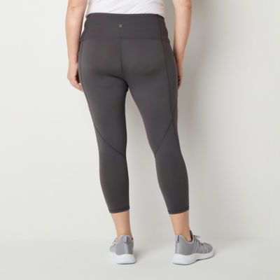 Xersion Womens High Rise Quick Dry Cropped Legging, Color: Navy