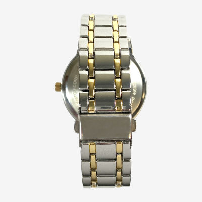 Geneva Geneva Mens Two Tone Bracelet Watch Mac8145jc