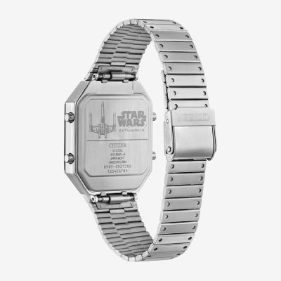 Citizen Ana-Digis Star Wars Mens Chronograph Silver Tone Stainless Steel Bracelet Watch Jg2131-51h