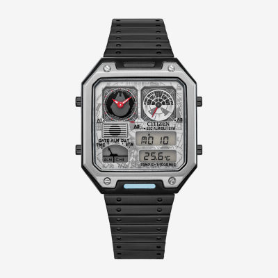 Citizen Ana-Digis Star Wars Mens Chronograph Gray Stainless Steel Bracelet Watch Jg2146-53h