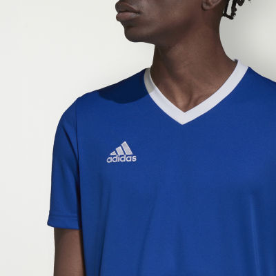 adidas Soccer Mens V Neck Short Sleeve Slim Jersey