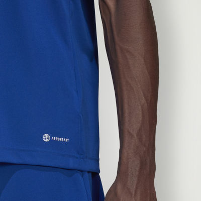 adidas Soccer Mens V Neck Short Sleeve Slim Jersey