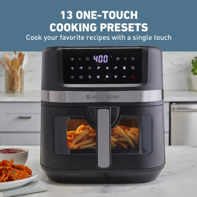 West Bend 7 Qt Air Fryer with 13 One-Touch Presets, in Black