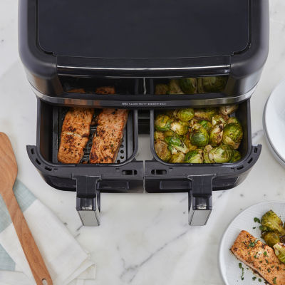 West Bend 10 Qt. Double UP™ Air Fryer with 15 Presets and Easy-View Windows, in Black