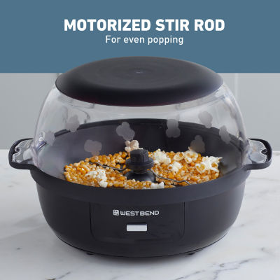 West Bend Stir Crazy 6 Qt. Popcorn Machine, in Black