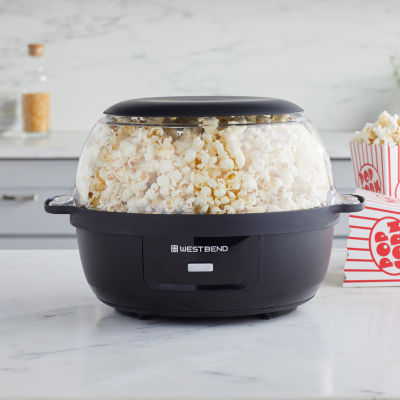 West Bend Stir Crazy 6 Qt. Popcorn Machine, in Black