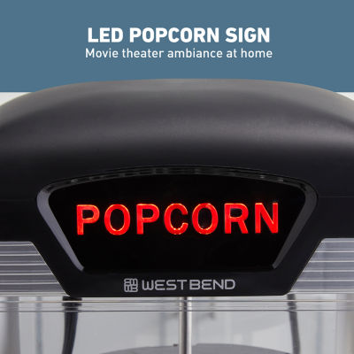 West Bend Theater Crazy 4 Qt. Popcorn Machine, in Black