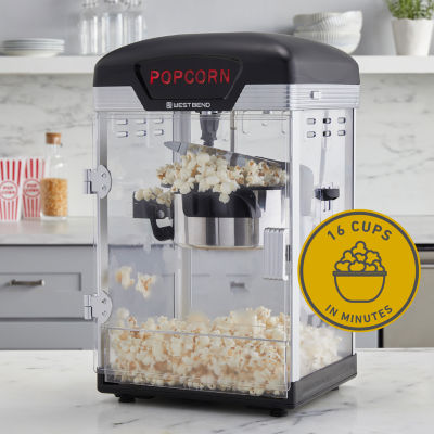 West Bend Theater Crazy 4 Qt. Popcorn Machine, in Black