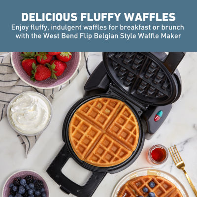 West Bend Flip Belgian Style Waffle Maker, in Black