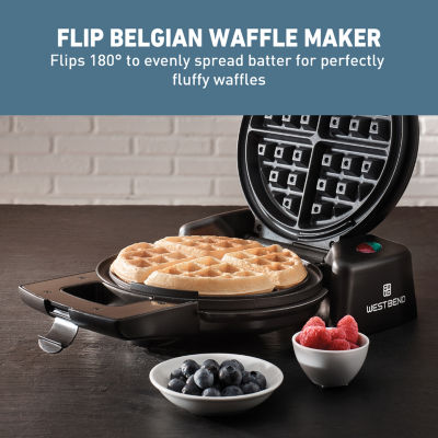 West Bend Flip Belgian Style Waffle Maker, in Black