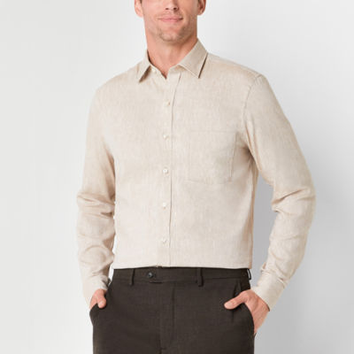 Stafford Mens Regular Fit Long Sleeve Button-Down Shirt
