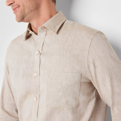 Stafford Mens Regular Fit Long Sleeve Button-Down Shirt