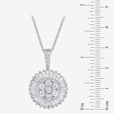 (G / Si2) Womens 2 CT. T.W. Lab Grown White Diamond 14K Gold Round 18 Inch Pendant Necklace
