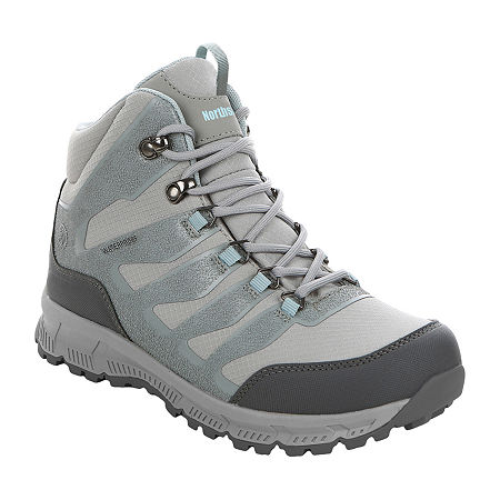 Northside Womens Hargrove Mid Waterproof Flat Heel Hiking Boots, 11 Medium, Gray