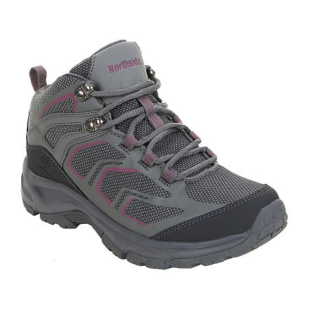 Northside Womens Skyview Mid Flat Heel Hiking Boots, 7 1/2 Medium, Gray