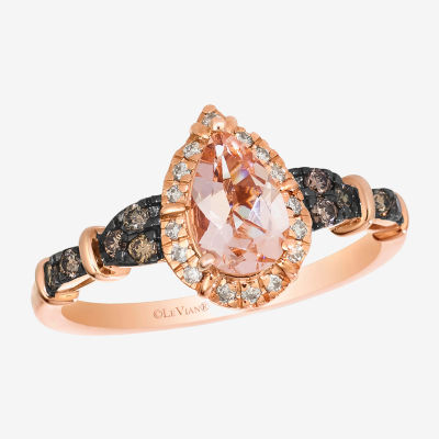 Peach Morganite Jcpenney Chocolate Diamond Rings Le Vian Peach