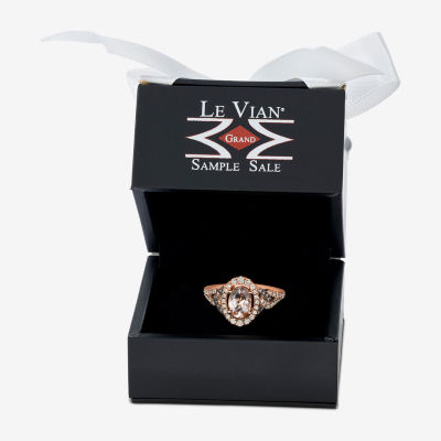 Le Vian® Ring featuring 7/8 cts. Peach Morganite™, 3/8 cts. Nude Diamonds™, 1/10 cts. Chocolate Diamonds® set in 14K Strawberry Gold®