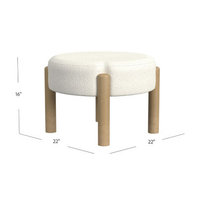 HOMEPOP Luna Upholstered Ottoman