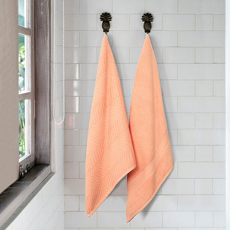 Superior Chevron Collection | 100% Cotton 2-pc. Bath Sheet In Pink