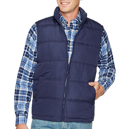 Smiths Workwear Double Insulated Channel Mens Puffer Vest, X-large, Blue