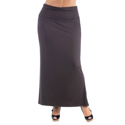 24/7 Comfort Apparel Womens Strech Fabric Maxi Skirt - Plus - JCPenney