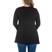売れ筋商品|||２４セブンコンフォート カットソー トップス レディース Plus Size Tunic Top Black P006211-TAUP-SIDE_2048x.jpg?v=