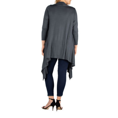 24seven Comfort Apparel Womens Plus Midweight Softshell Vest Jacket