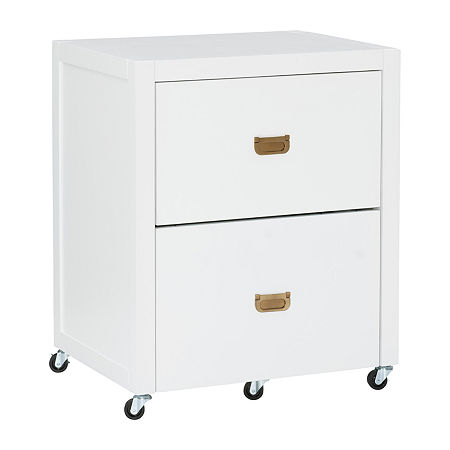 Peggy Office + Library Collection 2-Drawer File Cabinet, One Size, White