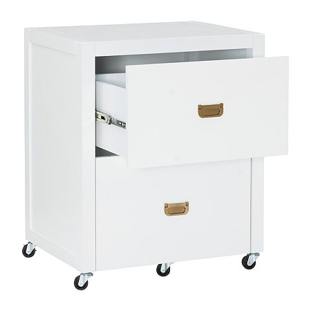 Peggy Office + Library Collection 2-Drawer File Cabinet, One Size, White