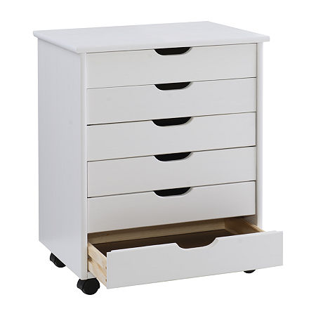 Culton Office + Library Collection 6-Drawer File Cabinet, One Size, White