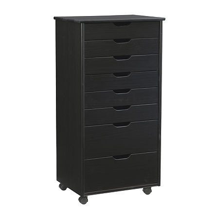 Culton Office + Library Collection 8-Drawer File Cabinet, One Size, Black