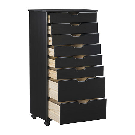 Culton Office + Library Collection 8-Drawer File Cabinet, One Size, Black