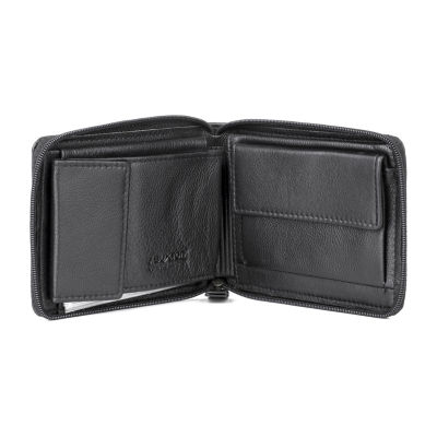 J. Buxton Zip Around Billfold Mens Rfid Blocking Zip Around Wallet