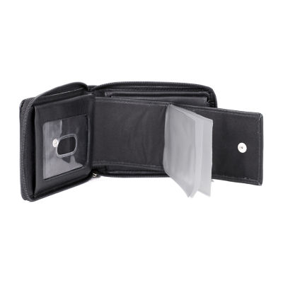J. Buxton Zip Around Billfold Mens Rfid Blocking Zip Around Wallet