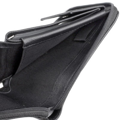 J. Buxton Zip Around Billfold Mens Rfid Blocking Zip Around Wallet