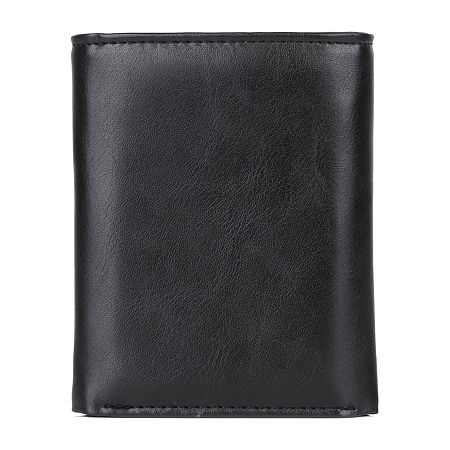 J. Buxton Mens RFID Blocking Trifold Wallet, One Size, Black