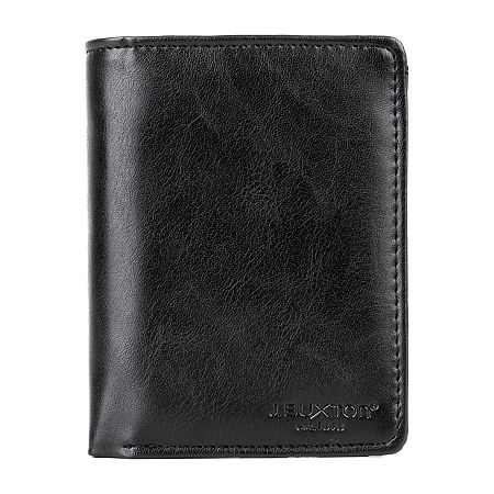 J. Buxton Mens RFID Blocking Trifold Wallet, One Size, Black