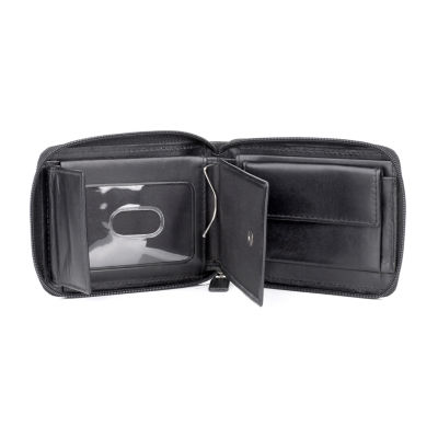 J. Buxton Mens RFID Blocking Zip Around Wallet