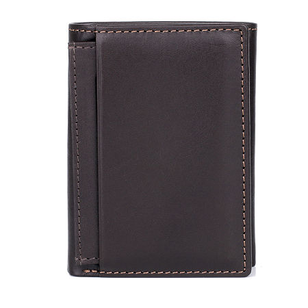 J. Buxton Mens RFID Blocking Trifold Wallet, One Size, Brown