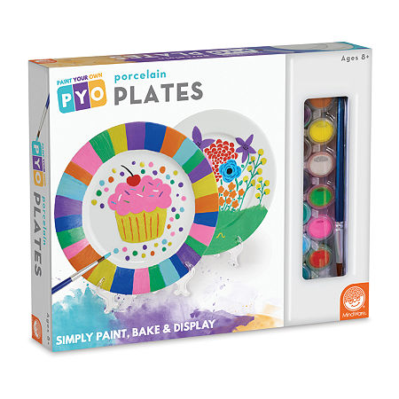 Mindware Paint Your Own Porcelain Plates Board Game, One Size