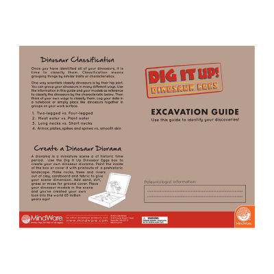 Mindware Dig It Up! - Dinosaur Eggs Board Game