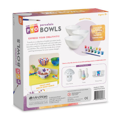 MindWare Paint Your Own Porcelain Bowls