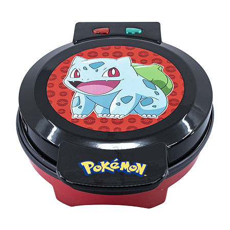 Pokémon Uncanny Brands Pokã©mon Bulbasaur Waffle Maker - Make Bounty Bulbasaur Waffles - Kitchen Appliance In Black