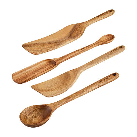 Rachael Ray Wooden 4-pc. Tools & Gadgets Utensil Set, One Size, Brown