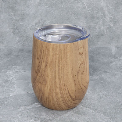 Cambridge 12oz Wood Decal Wine Tumbler