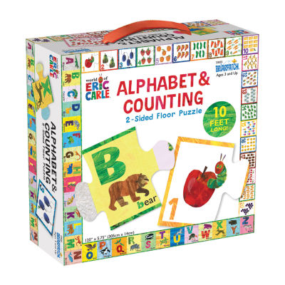 Briarpatch The World Of Eric Carle - Alphabet & Counting 2-Sided Floor Puzzle: 26 Pcs