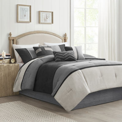 Madison Park Hanover Faux Suede 7-pc. Comforter Set